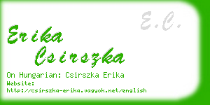 erika csirszka business card